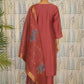 Onion Pink Silk Cotton Kurti Set with Pearl & Zari Detailing