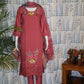 Onion Pink Silk Cotton Kurti Set with Pearl & Zari Detailing