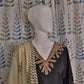 Black Cotton 3-Piece Set with Mirror Work