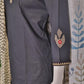 Black Cotton 3-Piece Set with Mirror Work