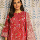 Rani Pink Cotton Kurti Set with Lace Yoke & Printed Dupatta