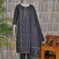 Blue Cotton Kurti Set with Digital Print & Zari Neckline