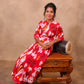 Cotton Ikkat Print Co-Ord Set for Women with Straight Cut Pants