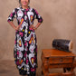 Cotton Ikkat Print Co-Ord Set for Women with Straight Cut Pants