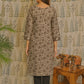Grey Cotton Kurti with Bagru Print