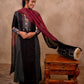 Black Cotton 3-Piece Set for Women with Dupatta and Mirror Work