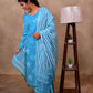 Sky Blue Cotton 3-Piece Set for Women with Bandhani Print & Sequin Work