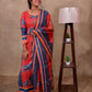 Red Cotton 3-Piece Set for Women with Nandhi Print Dupatta