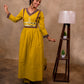 Mustard Cotton 3-Piece Set for Women with Mirror
