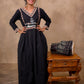 Black Cotton 3-Piece Set for Women with Mirror