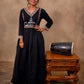 Black Cotton 3-Piece Set for Women with Mirror