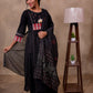 Black Cotton 3-Piece Set for Women with Kantha & Embroidery Work
