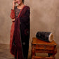 Red Cotton 3-Piece Set for Women with Ajrak Print & Palazzo Pant