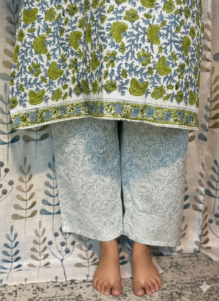 Premium Cotton 3-Piece Set for Women with Elegant Small Flower Print and Printed designs in Soft Fabric Dupatta