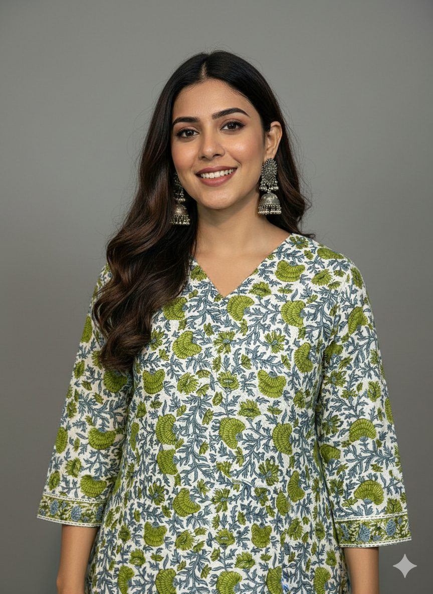 Premium Cotton 3-Piece Set for Women with Elegant Small Flower Print and Printed designs in Soft Fabric Dupatta