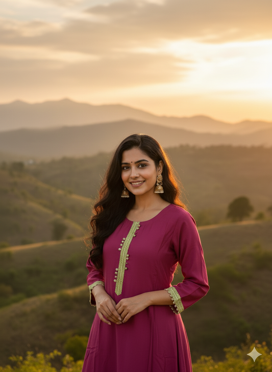 Cotton Wear 3-Piece Set in Pink Background with Patch & Thread Work in Yoke and Contrast Printed Design Dupatta