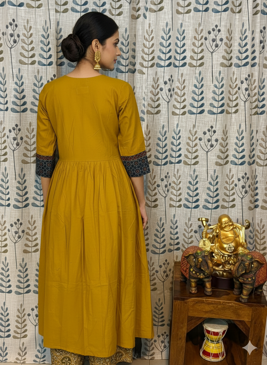 Cotton Kurthi in Aalia Cut with Beautiful Designs & Mirror Works