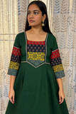 Beautiful Cotton Kurthi with Ajarak Prints in Yoke & Sleeve