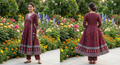 Cotton Anarkali Kurti Top with FLoral Design - Code UT00269