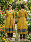 Cotton Anarkali Kurti Top with FLoral Design - Code UT00272