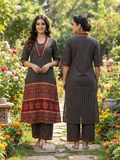 Cotton Co-Ord Set with A-Line Top and matching Pant - Design Code UT00277