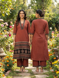 Cotton Co-Ord Set with A-Line Top and matching Pant - Design Code UT00279