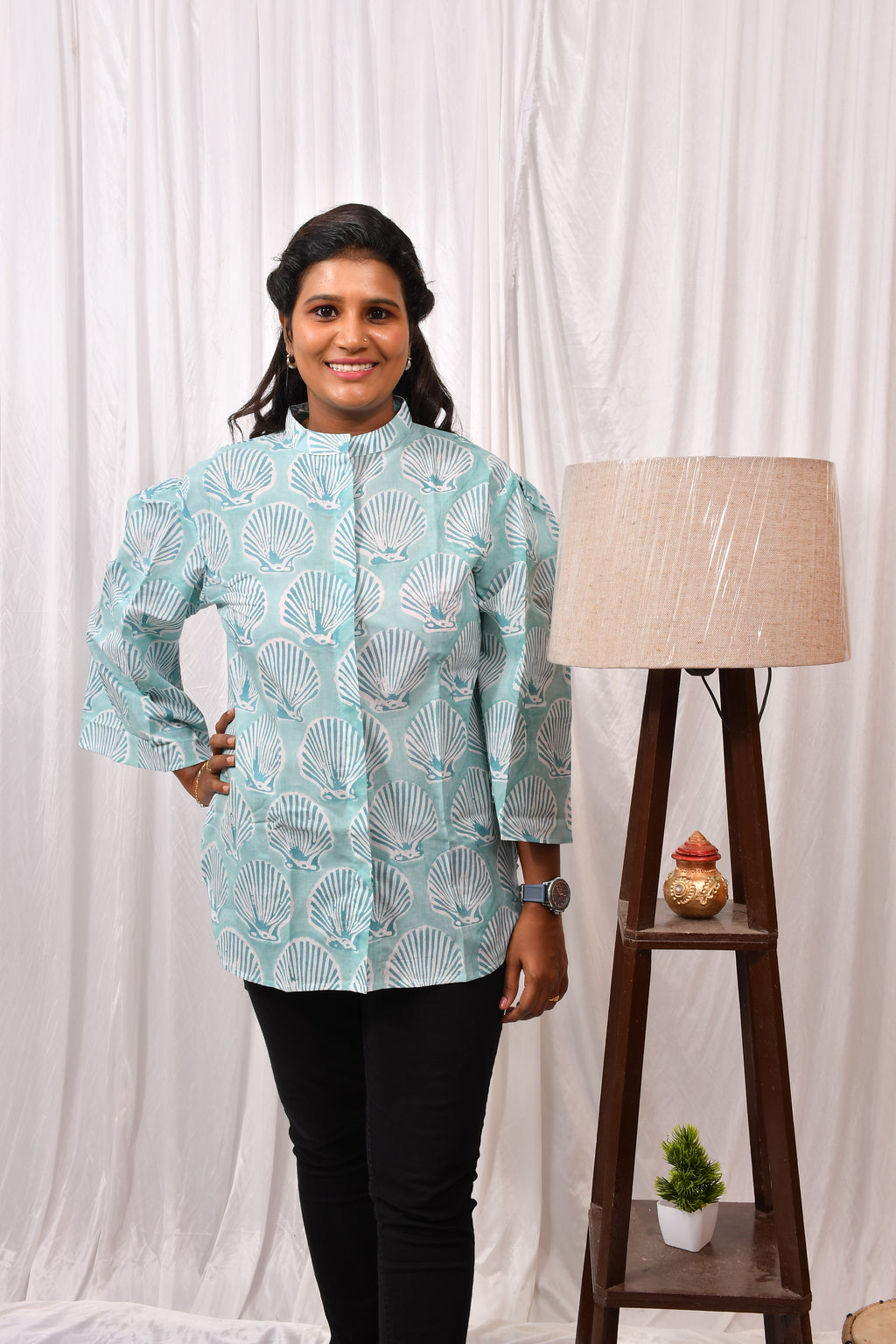 Formal Collared Shirt with Printed Design