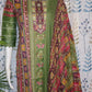 Printed green kurti with pants and dupatta for women